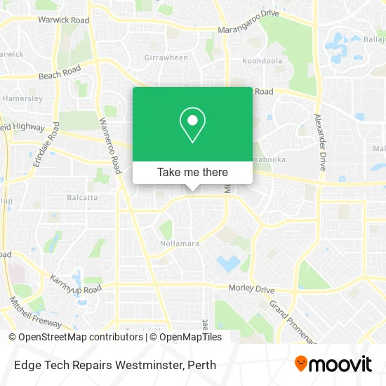Edge Tech Repairs Westminster map