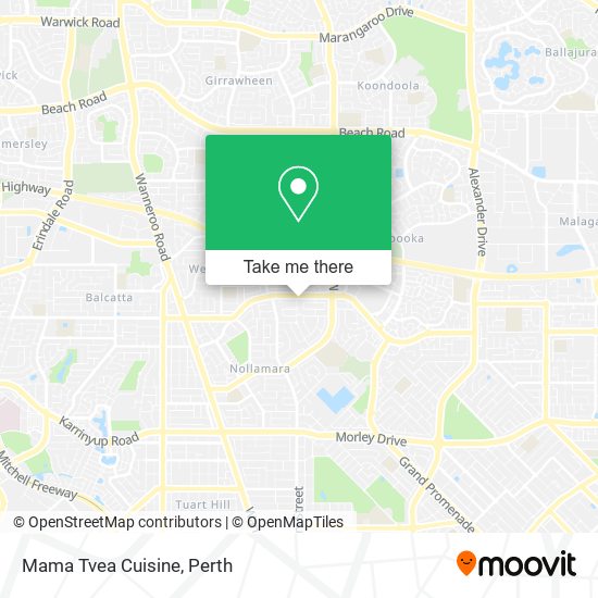 Mama Tvea Cuisine map