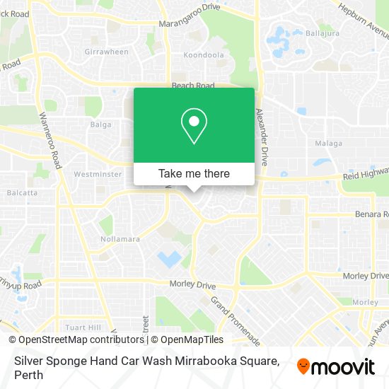 Mapa Silver Sponge Hand Car Wash Mirrabooka Square