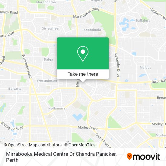 Mirrabooka Medical Centre Dr Chandra Panicker map