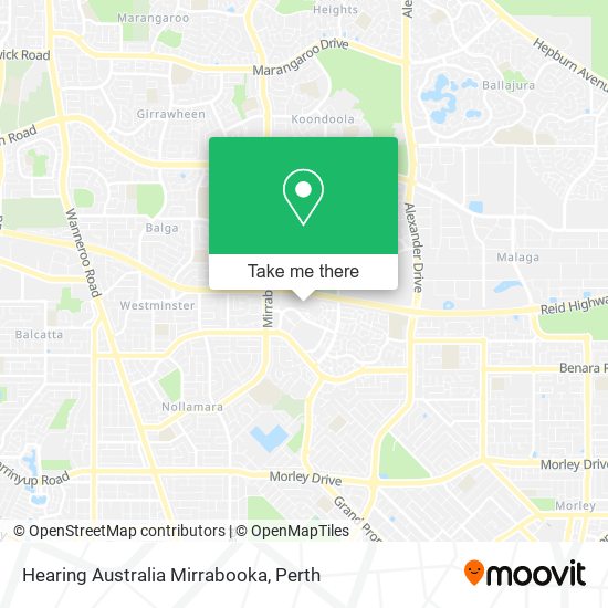 Mapa Hearing Australia Mirrabooka