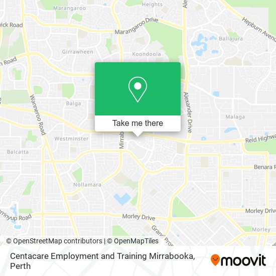 Mapa Centacare Employment and Training Mirrabooka