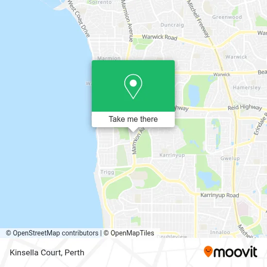 Mapa Kinsella Court