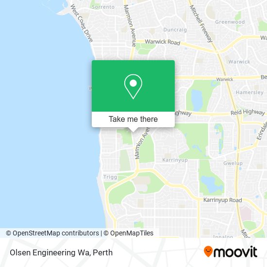 Olsen Engineering Wa map