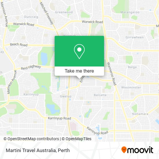 Mapa Martini Travel Australia