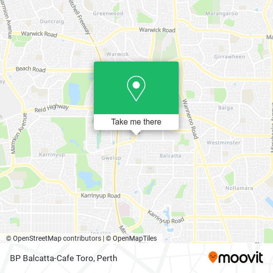 BP Balcatta-Cafe Toro map