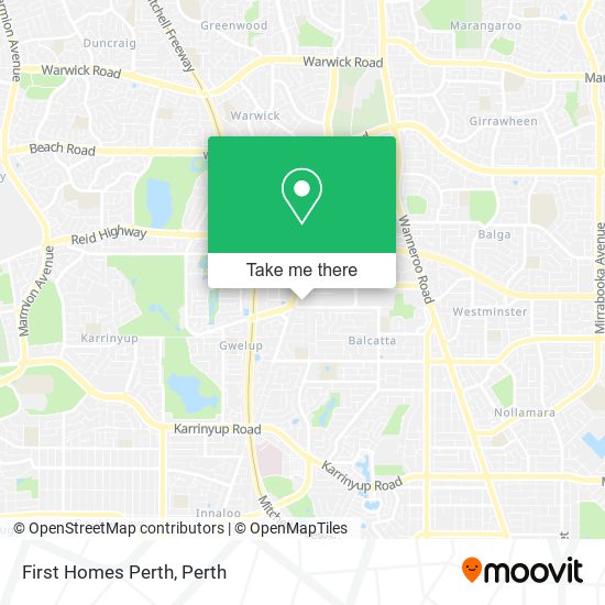 Mapa First Homes Perth