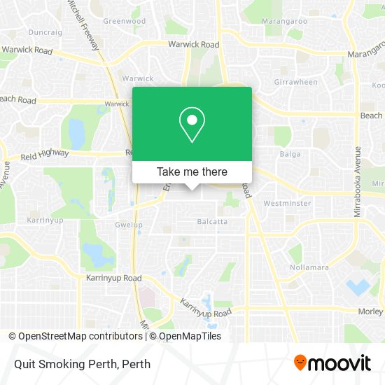 Mapa Quit Smoking Perth