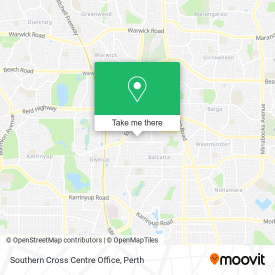 Southern Cross Centre Office map