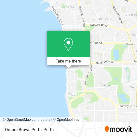 Mapa Ombre Brows Perth