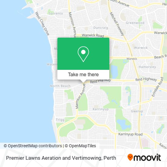 Premier Lawns Aeration and Vertimowing map