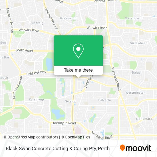 Black Swan Concrete Cutting & Coring Pty map