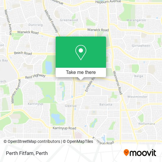 Mapa Perth Fitfam