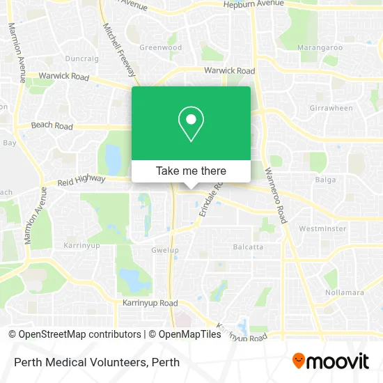 Mapa Perth Medical Volunteers