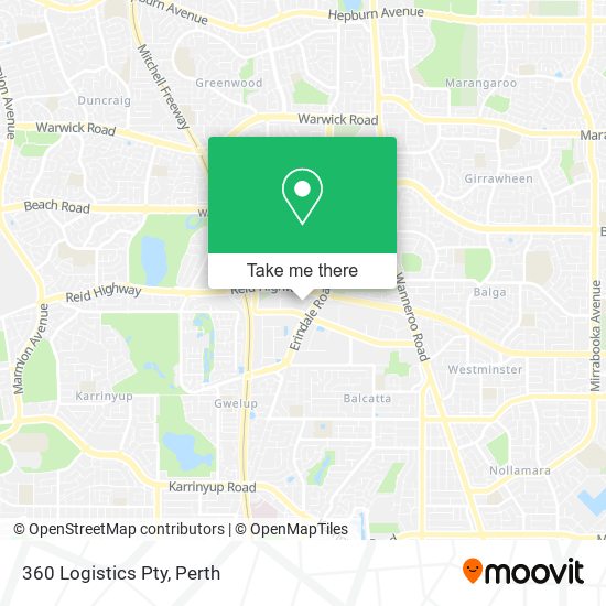 360 Logistics Pty map