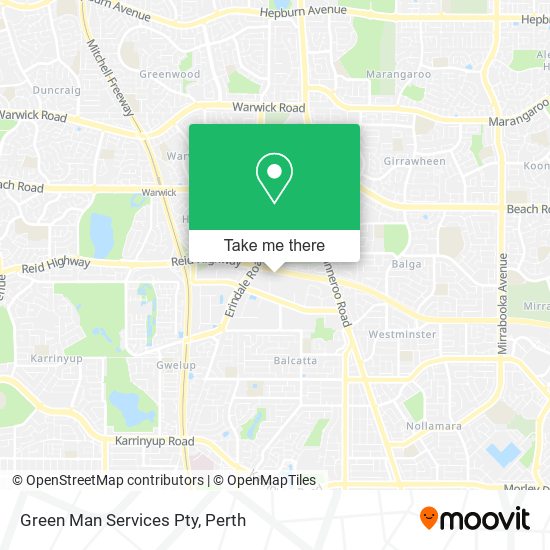 Green Man Services Pty map