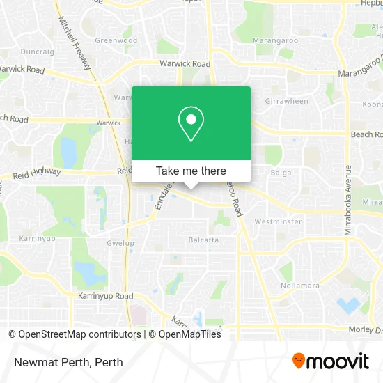 Mapa Newmat Perth