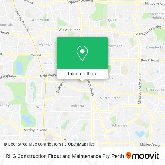 RHG Construction Fitout and Maintenance Pty map