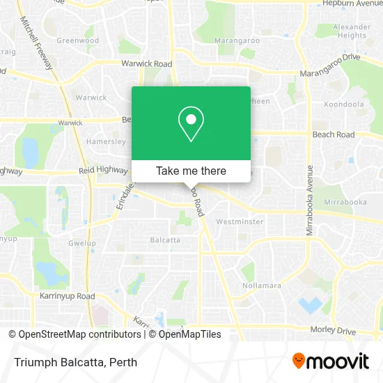 Mapa Triumph Balcatta