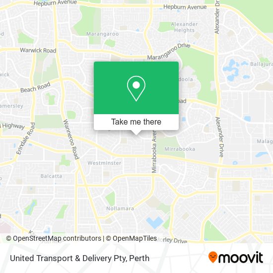 Mapa United Transport & Delivery Pty