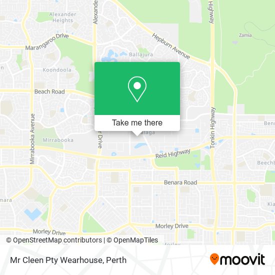 Mr Cleen Pty Wearhouse map