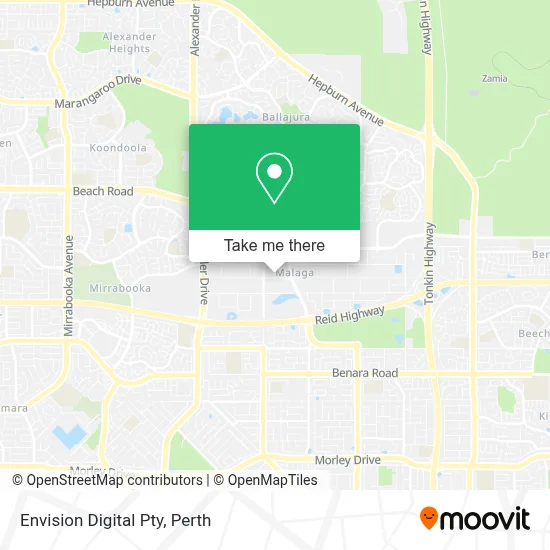 Mapa Envision Digital Pty