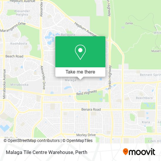 Malaga Tile Centre Warehouse map