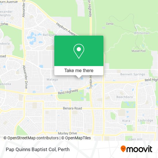 Pap Quinns Baptist Col map