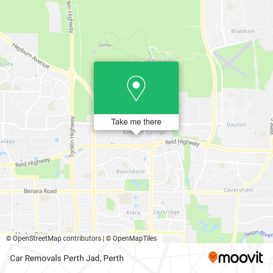 Car Removals Perth Jad map