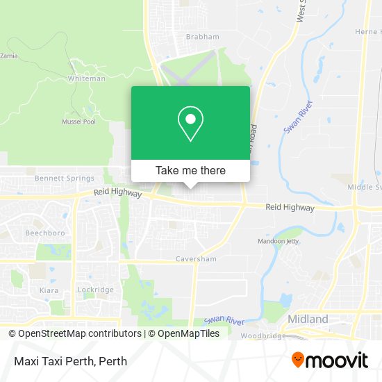 Maxi Taxi Perth map