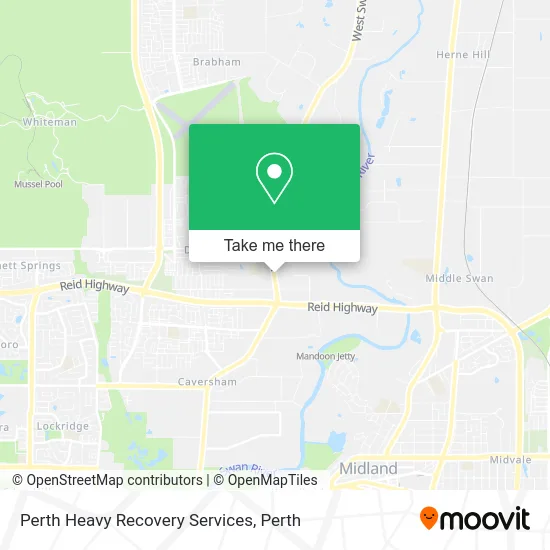 Mapa Perth Heavy Recovery Services