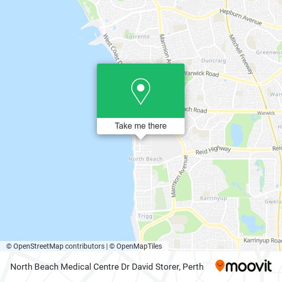 North Beach Medical Centre Dr David Storer map