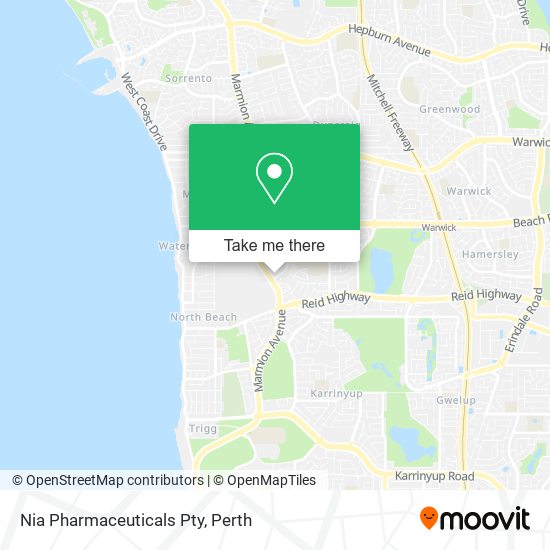 Nia Pharmaceuticals Pty map