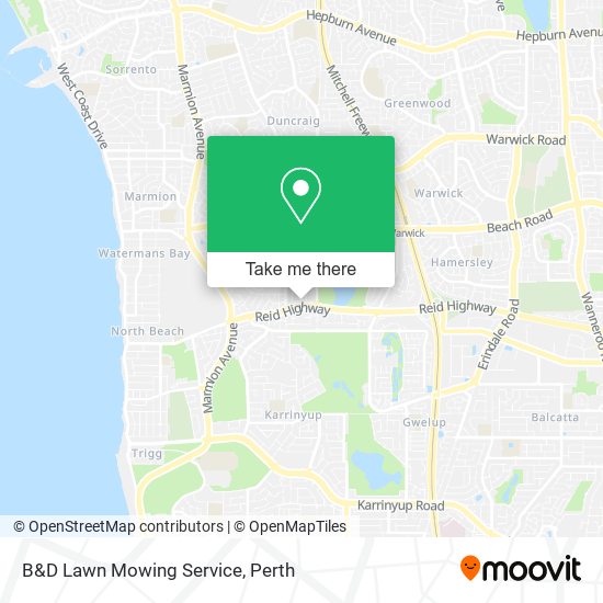 Mapa B&D Lawn Mowing Service