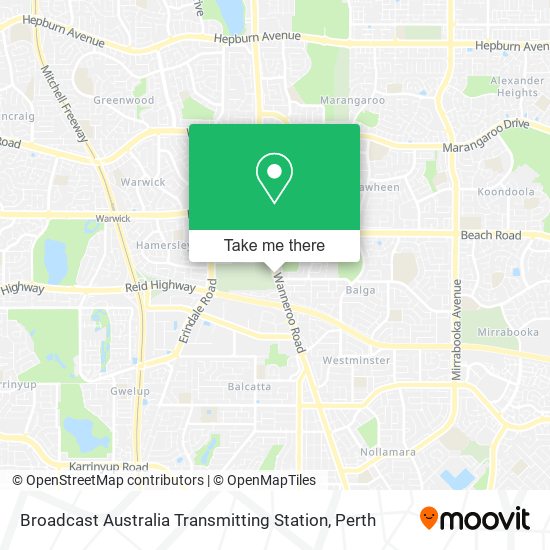 Mapa Broadcast Australia Transmitting Station