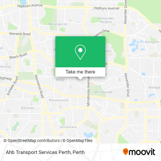 Ahb Transport Services Perth map