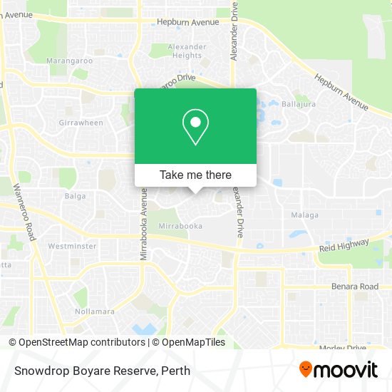 Mapa Snowdrop Boyare Reserve