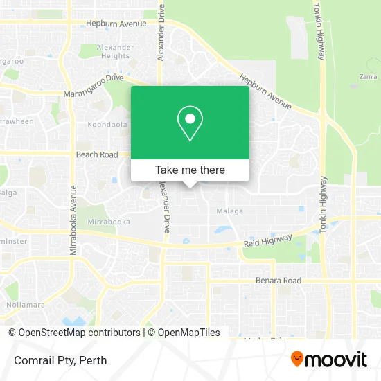 Mapa Comrail Pty