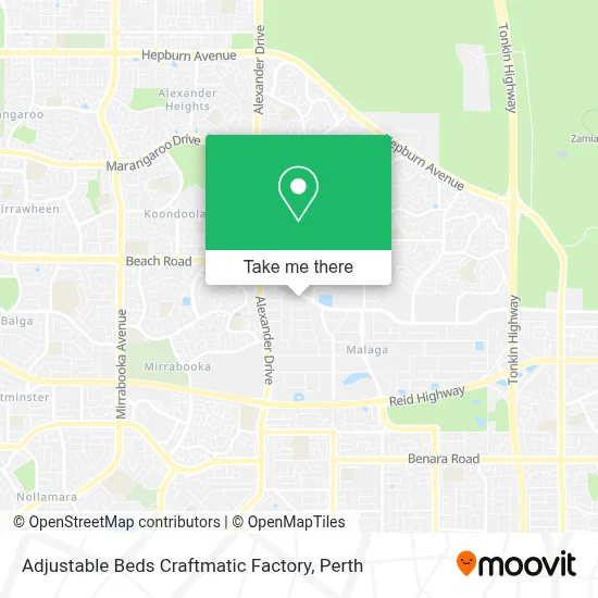 Mapa Adjustable Beds Craftmatic Factory