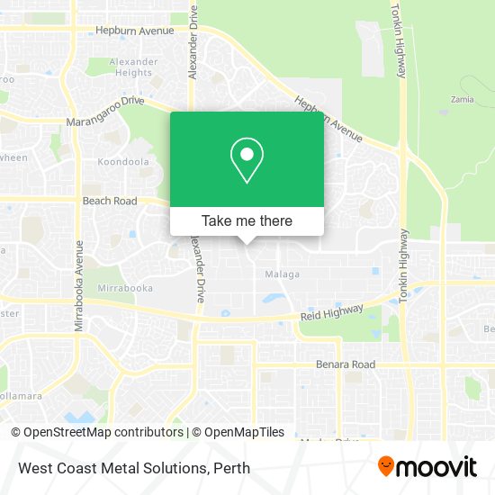 West Coast Metal Solutions map
