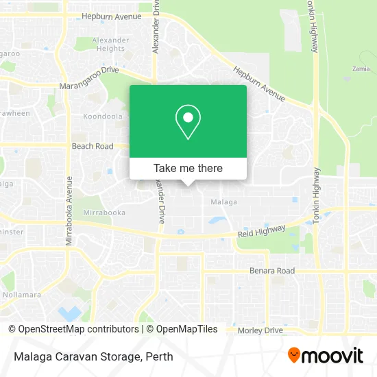 Mapa Malaga Caravan Storage