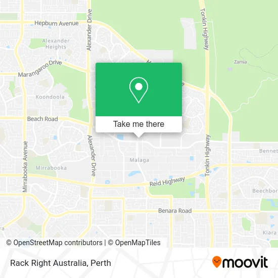 Mapa Rack Right Australia