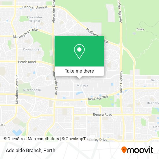Adelaide Branch map
