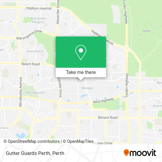 Mapa Gutter Guards Perth