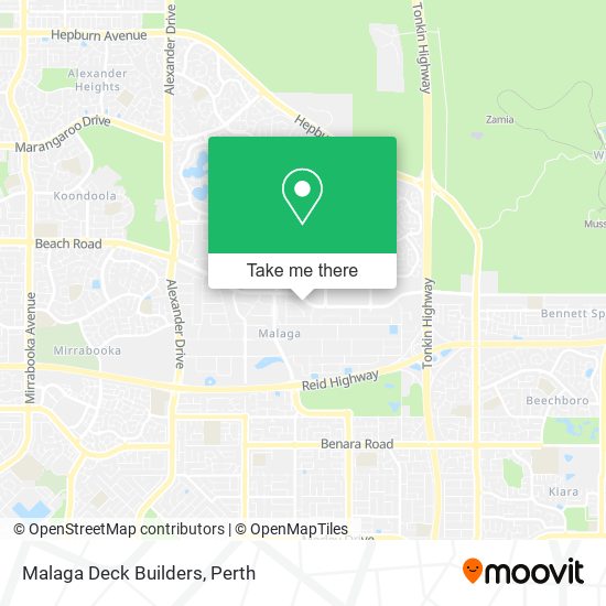 Malaga Deck Builders map