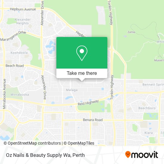 Oz Nails & Beauty Supply Wa map