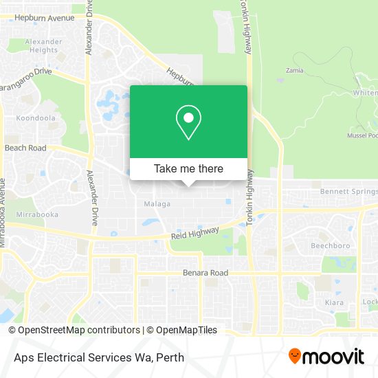 Aps Electrical Services Wa map