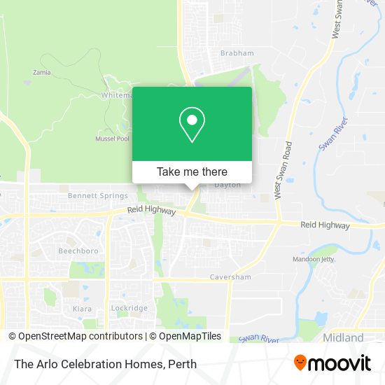 The Arlo Celebration Homes map