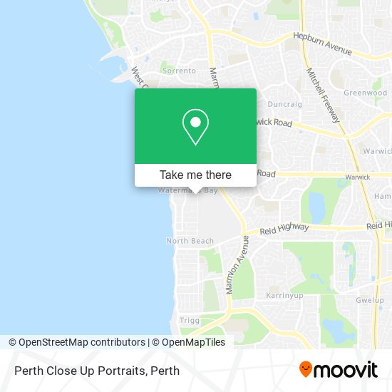 Perth Close Up Portraits map
