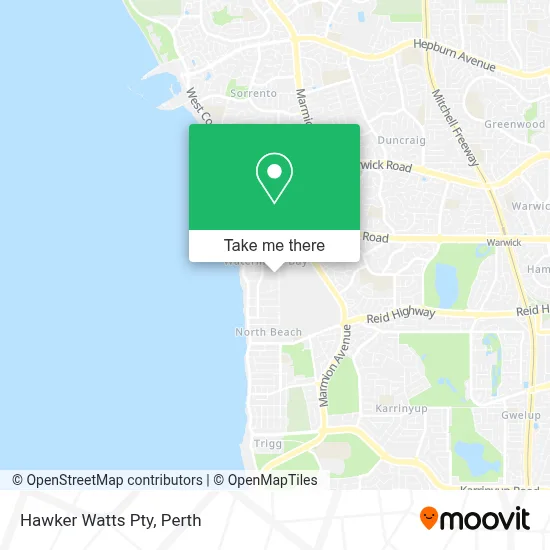 Mapa Hawker Watts Pty